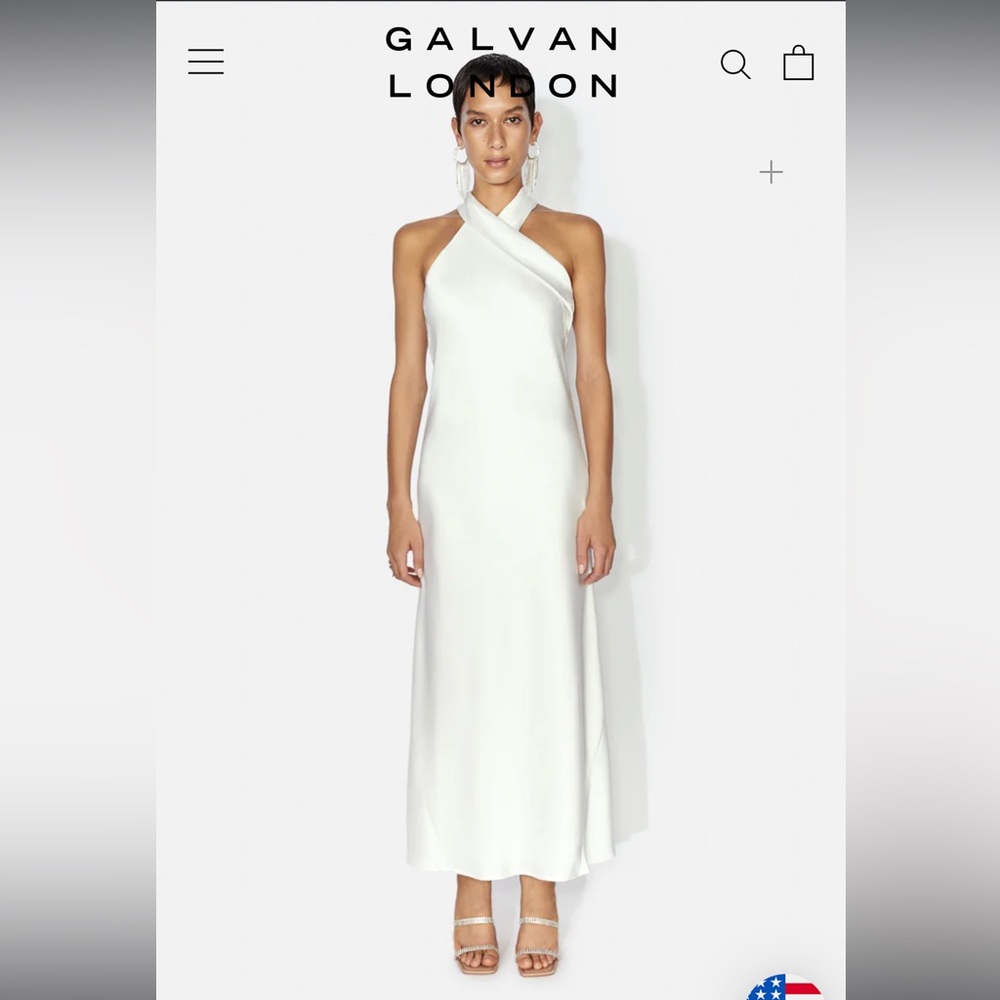 Ivory Galvan, Cropped Satin Pandora Bridal Dress